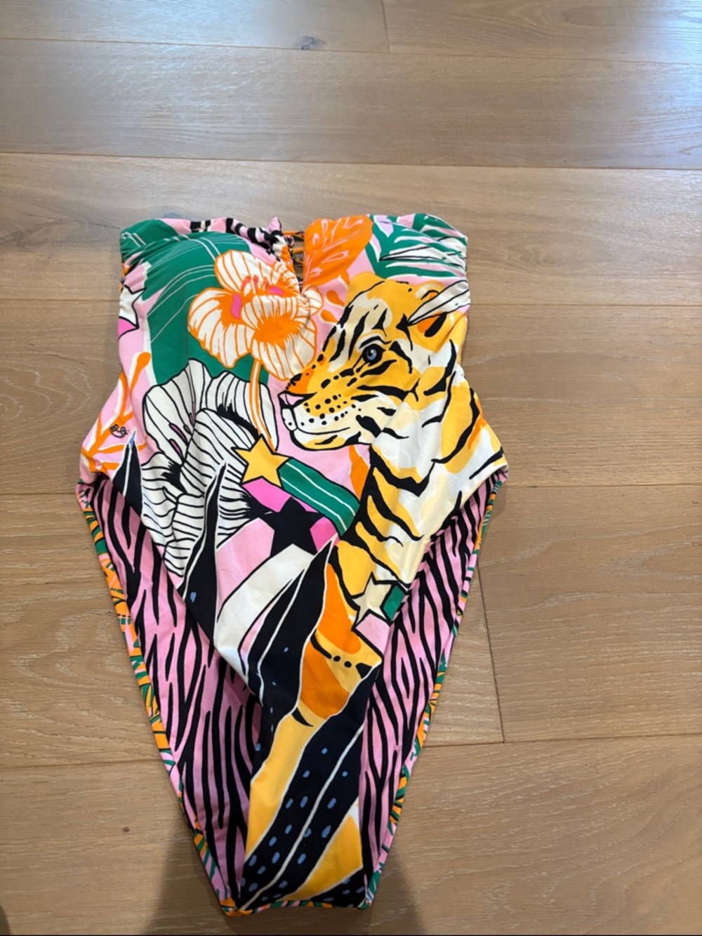 Maaji Size Large Tropical Tiger Print One-Piece Swimsuit.